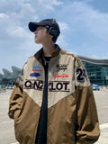 Riolio Retro Racing Jacket Men's High-end Motorcycle Jacket Spring Autumn Ins Fashion Brand Fashion Trend Embroidered Baseball Uniform