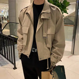 Riolio  Trendy Workwear Jacket Men's Spring Hot Sale Of The Season Korean Style Retro Japanese Style Fake Two-Piece Jacket Coat Casua...
