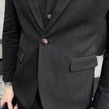 Riolio  S-7XL Blazer Vest Pants High-end Brand Plaid Retro Business Suit Groom Wedding Party Slim Suit Fashion British Style Performance