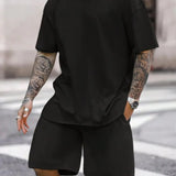 Riolio  Men's Streetwear Summer Cotton T Shirt Shorts Sets Women Loose Solid Casual T-Shirt Suit Jogging Short Sleeve Short Pants