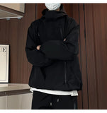Riolio Spring Autumn Casual Jacket Men/Women Zipper Design High Quality Unisex Outdoor Waterproof Hooded Windbreaker Coats 5Colors