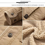 Riolio Outerwear Clothing fleece Bomber Jacket Men's Windbreaker Thick Warm Male Parkas Military Mens Winter Jackets Fur collar Coats