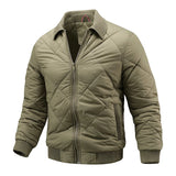 Riolio  Winter Retro Quilted Jacket Men's Stand Collar Cotton Padded Coat Liner Lightweight and Casual Loose Outwear High-quality jacket