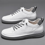 Riolio  Spring Autumn Men's Inner Heightening Shoes Leather Sports Casual Shoes Invisible Height Increasing Shoes Men Sport Elevator 8CM