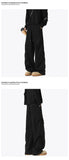 Riolio  Mens Casual Pants Loose Fit Joggers Patchwork Pleated Trousers Trendy Elastic Waist Outdoor Sports Streetwear Hip Hop Trousers