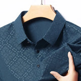 Riolio  Short-sleeved Lapel T-shirt for Middle Aged and Elderly Summer Thin Casual Men's Loose Half Sleeved Polo Shirt Large Size