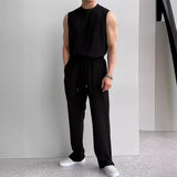 Riolio  Sports Vest Vest Suit Men Sleeveless T-shirt Summer Quick-drying Loose Trousers