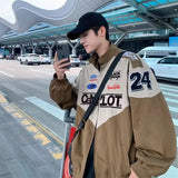 Riolio Retro Racing Jacket Men's High-end Motorcycle Jacket Spring Autumn Ins Fashion Brand Fashion Trend Embroidered Baseball Uniform