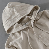 Riolio New Designer Italy Quality Linen Hooded Jacket For Men Casual Trend Spring Autumn Outerwear Blazer Top Clothes Chaquetas Jaqueta