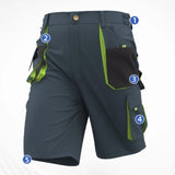 Riolio  Men's Work Shorts Multi-Pocket Cargo Shorts Breathable Quick Dry Labor Safety Pants for Construction