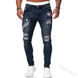 Riolio Jeans Men Pants Wash Solid Color Multi Pockets Denim Mid Waist Cargo Jeans Plus Size Fahsion Casual Trousers Male Daily Wear