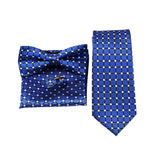 Riolio  Business Men Tie Set With Bowtie Pocket Square Cufflinks Necktie Suit Set Paisley Dot Floral Style New Fashion Classic Bow Tie