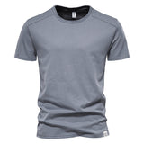 Riolio 100% Cotton T Shirt for Men O-neck Soild Color Basic Men's T-shirts with Short Sleeves New Summer Tops Tees Men Clothes