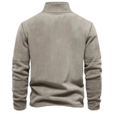 Riolio New Autumn Winter Thicken Warm Fleece Jacket for Men Zipper Neck Pullover Brand Quality Men's Sweatshirt Soft Shell Mens Jacket