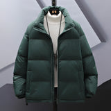 Riolio Simple Parks High-end Cotton Jacket Men Women Autumn and Winter Casual Loose Down Jacket Youth Stand Up Collar Couple Jacket