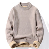 Riolio Fashion Men's Casual Slim Fit Basic Turtleneck Knitted Sweater High Collar Pullover Male Double Collar Autumn Winter Tops