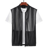 Riolio  Summer Men's Mesh Breathable Vests Outdoor Mens Lightweight Sports Zipper Waistcoats Men Quick Dry Fishing Sleeveless Jacket 5XL