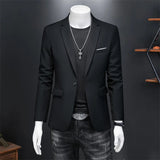 Riolio High Quality Business Slim Fit Single Buttons Suits Jacket Men Slim Fit Casual Fashion Wedding Groom Tuxedo Blazer Coats 6XL-M