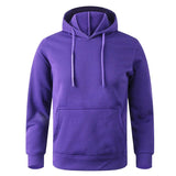 Riolio Autumn Fleece Men's Hoodies Solid Color Loose Long Sleeve Sweatshirts Streetwear Casual Pullover Male Gym Sportwear Hooded Tops