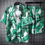 Beach Clothes For Men 2 Piece Set Quick Dry Hawaiian Shirt and Shorts Set Men Fashion Clothing Printing Casual Outfits Summer