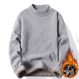 Riolio Fashion Men's Casual Slim Fit Basic Turtleneck Knitted Sweater High Collar Pullover Male Double Collar Autumn Winter Tops