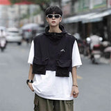 Riolio Vintage Tactical Outdoor Function ket f Body ort Zipper Vest Men's Loose Fit Summer Casual  Color