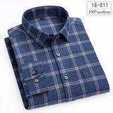 Riolio  Luxury high-quality100%cotton houndstooth full shirts for men slim fit Casual shirt long-sleeve plaid soft designer clothes ropa