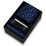 Riolio  Tie For Men Tie Clips Set Necktie Man Wedding Blouses Dress Cufflinks Gift Box Pocket Square Clip Business Skinny Gravetas