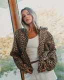 Riolio Leopard Print Plus Velvet Hooded Sweater American Retro 90s Lined With Plush Winter Warm Zipper Shirt Oversized Unisex Clothing