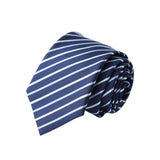 Riolio  Handmade 8cm Dots Striped Neckties Business Formal Dress Professional Men's Silk Ties Wedding Party Suit Cravat Brown Neck Tie