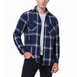 Riolio  English Style Vintage Men Clothing Plaid Shirt Spring Autumn New Harajuku Long Sleeves Streetwear Fashion Business Casual Tops