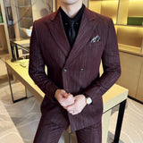 Riolio  Business Men's Clothing  groom suit Wedding suit men 3 Piece jacket vest pants new High-end business suit set dress