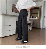 Riolio Men's Shirt Pants Set High-end Shirt Suit Trendy Spring Handsome Long-sleeved Top Loose Straight Trousers Two-piece Set