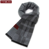 Riolio  Luxury Scarf Man Winter Warm Wool Scarf For Men Cashmere Scarves Casual Plaid Male Long Pashmina Outdoor Shawls Man Muffler Gift