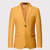 Riolio Mens Stylish Colorful Slim Fit Casual Blazer Jacket Green Purple Black Yellow Wedding Prom Formal Suit Coats For Men