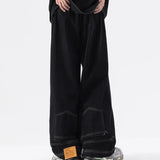 Riolio  Hong Kong Style Wide-leg Jeans for Men in Spring Autumn New Style Loose-fitting Trendy Pants