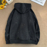 Riolio Full Star Mens Hoodie Harajuku Galaxy Hooded Sweatshirt Casual Shiny Hoodies High Street Hoodies Male Clothing Streetwear