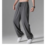 Riolio  Thin Casual Pants Ice Silk Breathable Loose Quick-drying Large Size Youth Straight Sports Pants
