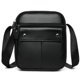 Riolio  New Trendy Men's Premium Genuine Leather Messenger Bag Stylish Minimalist Small Crossbody Bags Daily Commute Shoulder Bag