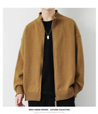 Riolio  New Japanese Popular Men Cardigan Jacket Luxury Trendy Turtleneck Knitted Zip-up Long Sleeve Sweater Coat Premium Knitwear M-3XL