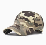 Riolio  Streetwear Camouflage Baseball Cap for Men and Women Unisex Cotton Duckbill Hat Plain Fashion for Outdoor Sunshade Sport Hiking