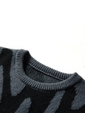 Riolio  Loose-Fitting Knit Sweater, Casual Versatile Striped Pullover, Men's Crew Neck Sweater, Men's Warm Clothing, Casual Everyday Wear Warm Sweater, Fashionable Design for Autumn and Winter, Casual Everyday Wear Warm Sweat