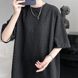 Riolio  New Summer Men's Ripped Hole T Shirt Fashion T Shirt Mens Oversized Hip Hop Short Sleeve Mens Streetwear Casual Top Tees