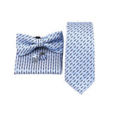 Riolio  Business Men Tie Set With Bowtie Pocket Square Cufflinks Necktie Suit Set Paisley Dot Floral Style New Fashion Classic Bow Tie
