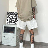 Riolio  Ins American Versatile Shorts Men's Summer New Versatile Street Style Loose Solid Color Sports Five Points