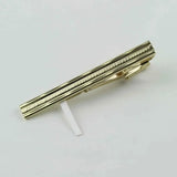 Riolio  New Men's 5cm Metal Gold Slim Tie Bar Wedding Party Business Accessory Stainless Steel Material Tie Clip Clamp Irregular Design