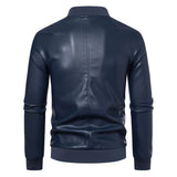 Riolio New Leather Jacket Men's Autumn Winter New Korean Version Slim Fit Jackets Lapel Casual Windproof Trendy Youth Leather Jacket