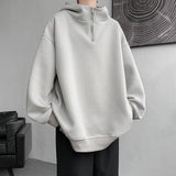 Riolio Turtleneck Hoodie Zipper Pullovers Streetwear Hip Hop Hooded Sweatshirt Men Clothing Korean Couples Harajuku Coat