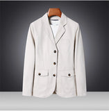 Riolio Men's Premium Suit Jacket Spring Autumn Casual Workwear Pure Cotton Jacket Men's Korean Version Slim Fit Loose Plus Size Suit