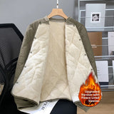 Riolio Men's Thiened Fce Lined Stand Collar Cotton Jaet Inner Wear ort Coat Warm School orm ential Youth Faion